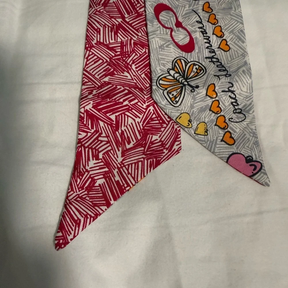Coach Poppy (Hair or Bag scarf) very Rare Colorful Graphic 💯 Silk Scarf! 💞